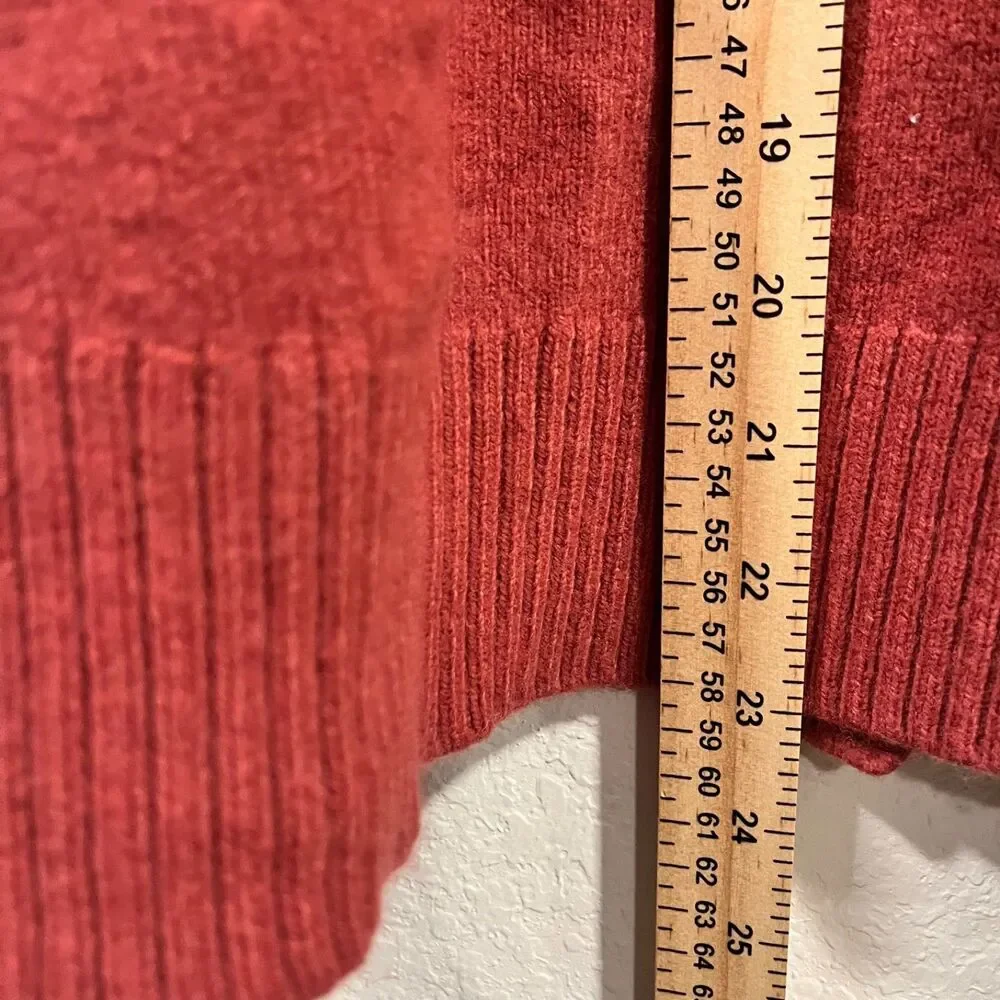 Soft Surroundings Petite XL Sweater Buttons On Back Coral Cotton Wool Blend